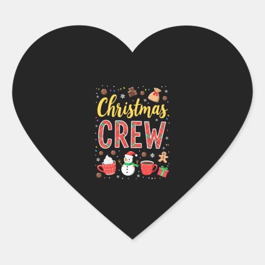 Christmas Crew (2) Hart Sticker (Voorkant)
