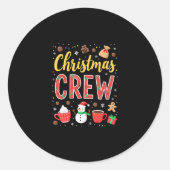 Christmas Crew (2) Ronde Sticker (Voorkant)