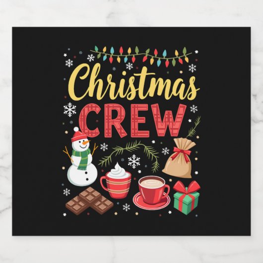 Christmas Crew (3) Sparkling Wijnetiket (Enkel label)