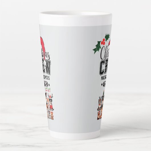 Christmas Crew Dog Latte mok (Voorkant)