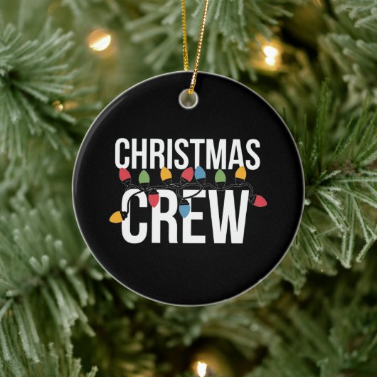 Christmas Crew Familie Kerstvakantie Keramisch Ornament (Boom)