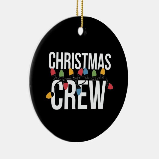 Christmas Crew Familie Kerstvakantie Keramisch Ornament (Rechts)