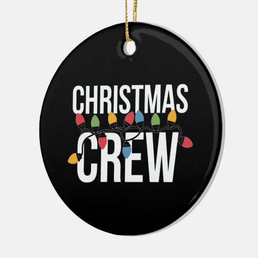 Christmas Crew Familie Kerstvakantie Keramisch Ornament (Links)