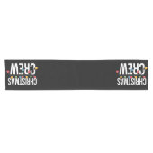 Christmas Crew Familie Kerstvakantie Korte Tafelloper (Horizontaal)