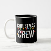 Christmas Crew Familie Kerstvakantie Tweekleurige Koffiemok (Links)