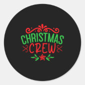 Christmas Crew Family T Shirt_1  Ronde Sticker (Voorkant)