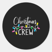 Christmas Crew Funny Family Christmas T Shirt  Ronde Sticker (Voorkant)