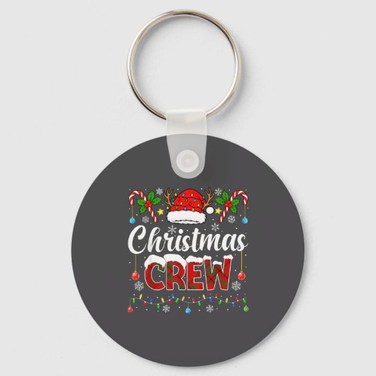 Christmas Crew Holiday Family Xmas Party Matching  Sleutelhanger (Voorkant)