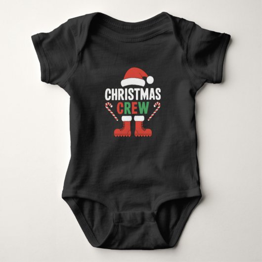 Christmas Crew kerstboom vakantie matching familie Romper (Voorkant)