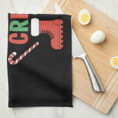 Christmas Crew kerstboom vakantie matching familie Theedoek (Quarter Fold)