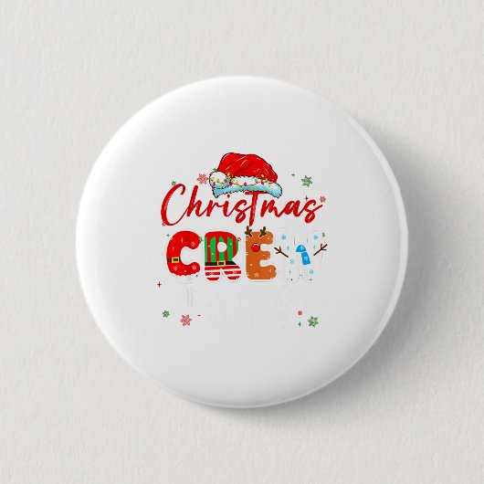 Christmas Crew Making Memories Together Xmas Light Ronde Button 5,7 Cm (Voorkant)