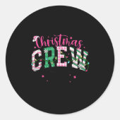 Christmas Crew Making Memories Together Xmas Light Ronde Sticker (Voorkant)