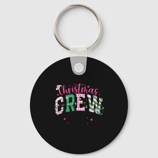 Christmas Crew Making Memories Together Xmas Light Sleutelhanger (Voorkant)