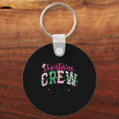 Christmas Crew Making Memories Together Xmas Light Sleutelhanger (Voorkant)