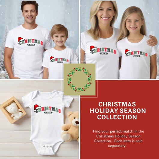 Christmas Crew Matching Familie Vrouwen T-shirt