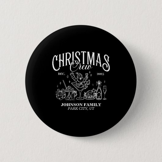Christmas Crew Matching Family Group Ronde Button 5,7 Cm (Voorkant)