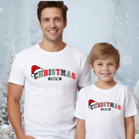 Christmas Crew Matching Family Mannen T-shirt