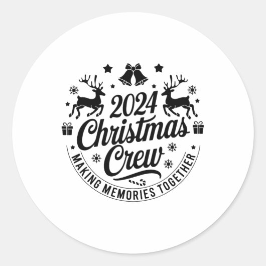 Christmas Crew Matching Family Reunion Graphic XMA Ronde Sticker (Voorkant)