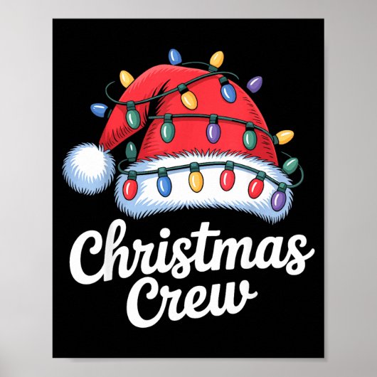 Christmas Crew Matching Family Xmas Party Men Wome Poster (Voorkant)