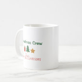 Christmas Crew Personalized Family Holiday Koffiemok (Voorkant links)