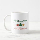 Christmas Crew Personalized Family Holiday Koffiemok (Links)