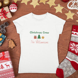 Christmas Crew Personalized Family Holiday T-shirt