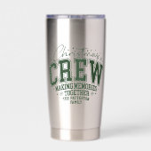 Christmas Crew Personalized Family Name Geïsoleerde Drinkbeker (Achterkant)