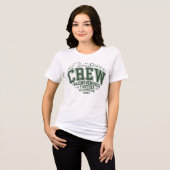 Christmas Crew Personalized Family Name Tri-Blend Shirt (Voorkant volledig)