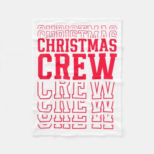 Christmas Crew Red Layered Text Family Santa Xmas  Fleece Deken (Voorkant)