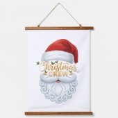 Christmas Crew Santa Head Wall Art Print  Hangend Wandkleed (Voorkant)