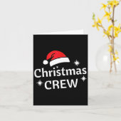 Christmas Crew Santa's Hat Merry Xmas Kaart (Gele Bloem)