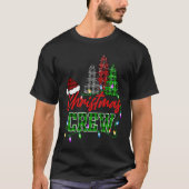 Christmas Crew Three Tree Buffalo Plaid Matching F T-shirt (Voorkant)