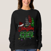 Christmas Crew Three Tree Buffalo Plaid Matching F Trui (Voorkant)