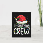 Christmas Crew Xmas Family Matching Pyjamas Mannen Kaart (Voorkant)