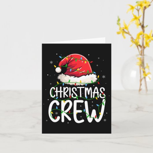 Christmas Crew Xmas Family Matching Pyjamas Mannen Kaart (Gele Bloem)