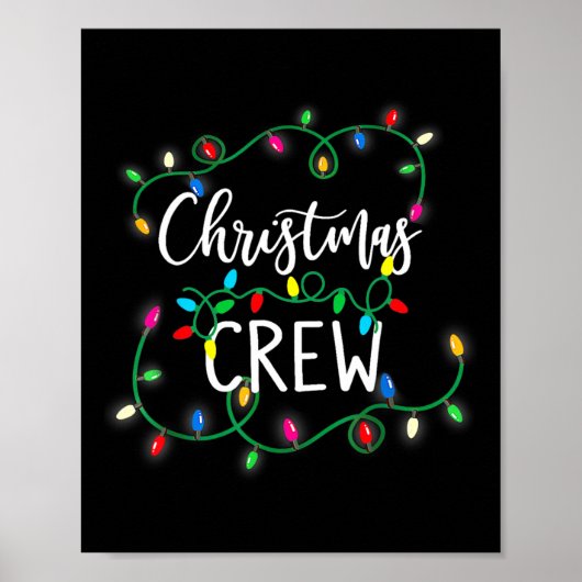 Christmas Crew Xmas Lights Familie Bijpassende Pyj Poster (Voorkant)