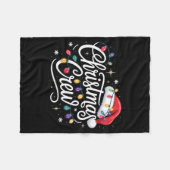 Christmas Crew Xmas Lights Family Matching Pajamas Fleece Deken (Voorkant (Horizontaal))