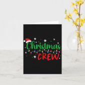 Christmas Crew Xmas Lights Family Matching Pajamas Kaart (Gele Bloem)