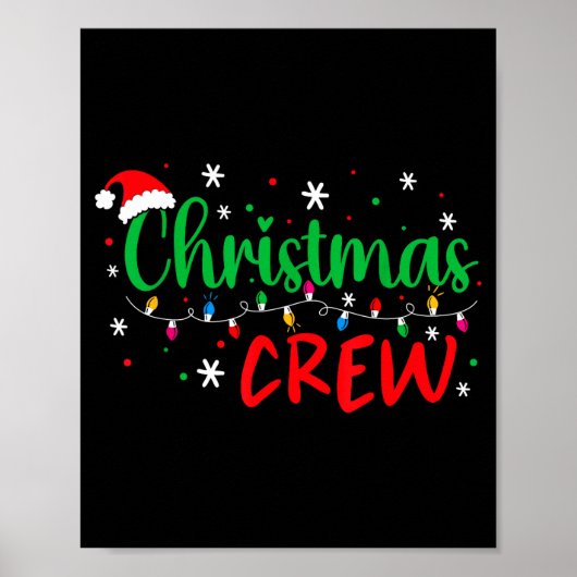 Christmas Crew Xmas Lights Family Matching Pajamas Poster (Voorkant)