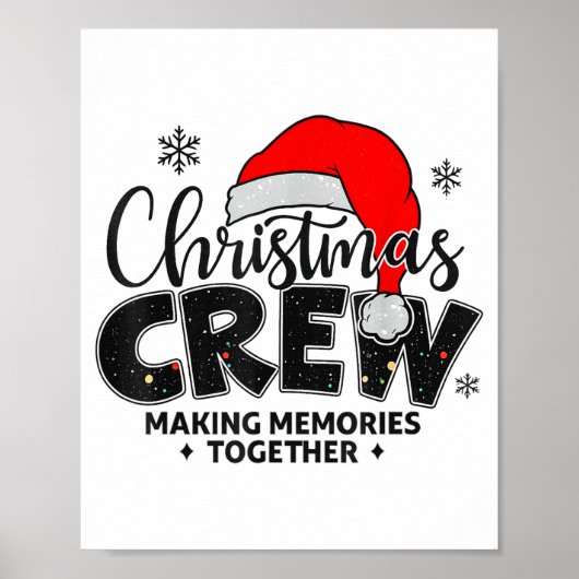 Christmas Crew Xmas Lights Family Matching Pajamas Poster (Voorkant)