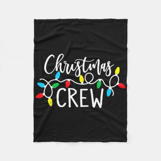 Christmas Crew Xmas Lights Pajama Happy Holiday Bo Fleece Deken (Voorkant)