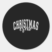 Christmas Crew Xmas Santa Squad Family Pajamas Hol Ronde Sticker (Voorkant)