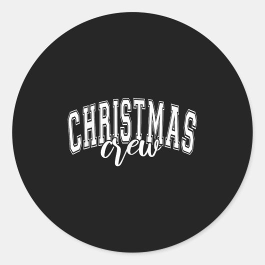 Christmas Crew Xmas Santa Squad Family Pajamas Hol Ronde Sticker (Voorkant)