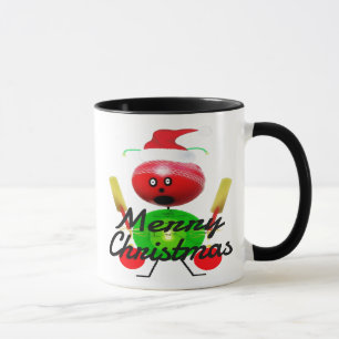 Christmas Cricket Player Cartoon Mok