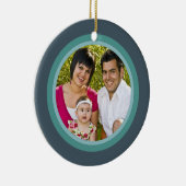Christmas Cross Familie Foto Ornament (Rechts)