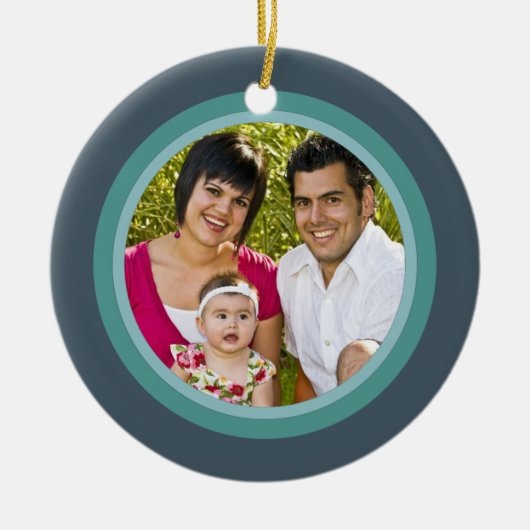 Christmas Cross Familie Foto Ornament (Voorkant)