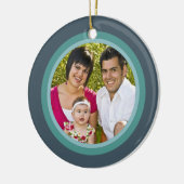 Christmas Cross Familie Foto Ornament (Links)