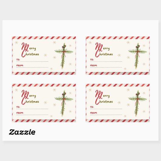 Christmas Cross Label (Vel)