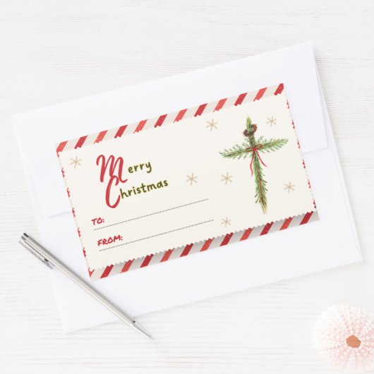 Christmas Cross Label (Envelop)