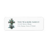 Christmas Cross Return Address Labels (Voorkant)